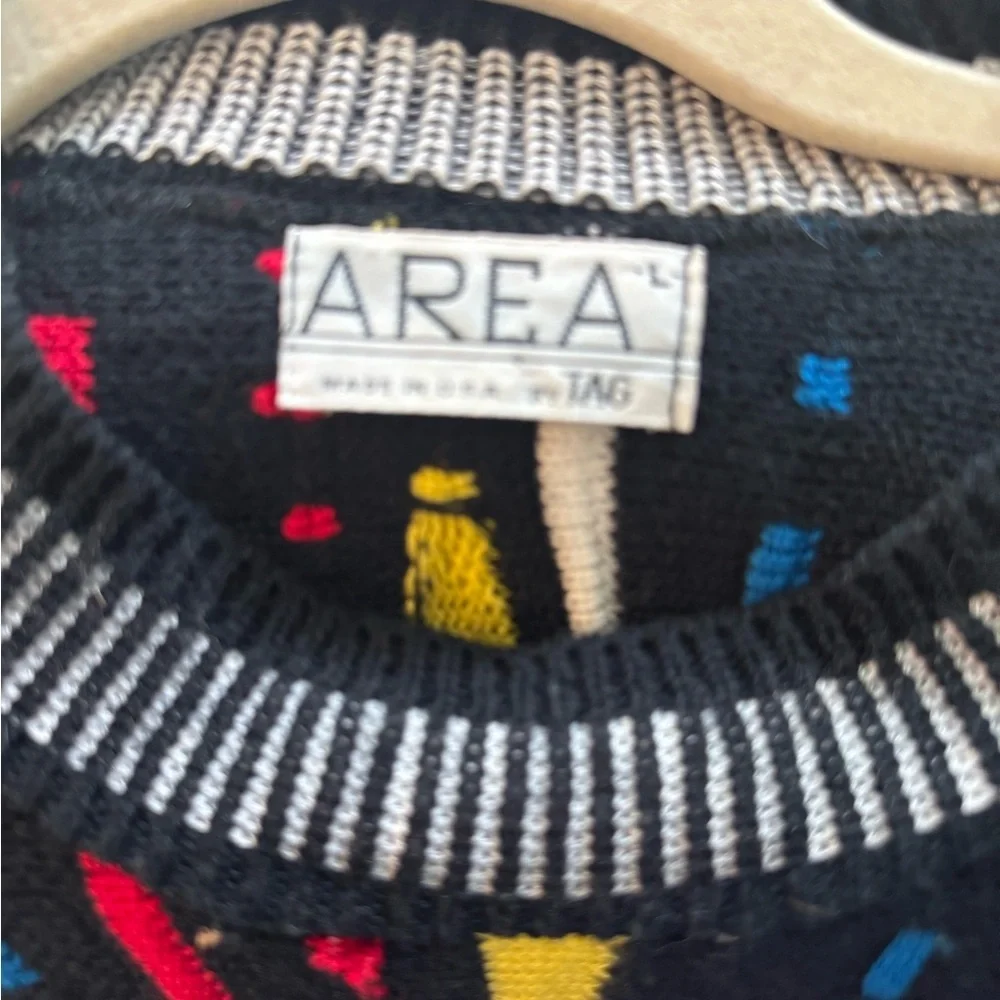 AREA Men's Multicolor Patterned Crewneck Sweater